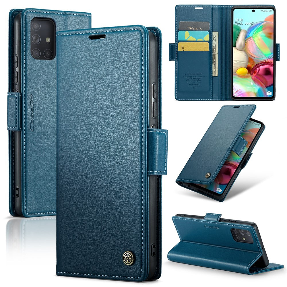 For Samsung Galaxy A71 4G SM-A715 Leather Case CASEME 023 RFID Blocking 3 Card Slot Mobile Cover