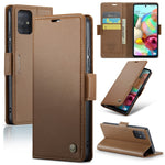 For Samsung Galaxy A71 4G SM-A715 Leather Case CASEME 023 RFID Blocking 3 Card Slot Mobile Cover