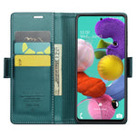 Til Samsung Galaxy A51 4G SM-A515 / M40S Lædercover CASEME 023 RFID-blokerende mobilcover med 3 kortlommer