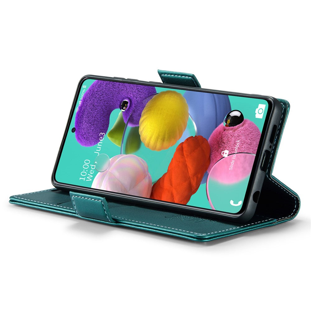 Til Samsung Galaxy A51 4G SM-A515 / M40S Lædercover CASEME 023 RFID-blokerende mobilcover med 3 kortlommer