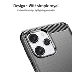MOFI JK TPU Series-1 för Xiaomi Redmi 12 4G Kolfibertextur Skal Borstad TPU mobilskal mobilskydd