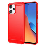 MOFI JK TPU Series-1 för Xiaomi Redmi 12 4G Kolfibertextur Skal Borstad TPU mobilskal mobilskydd