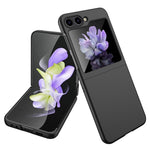 For Samsung Galaxy Z Flip5 5G Ultra-Thin Hard PC Phone Case with Tempered Glass Film Rubberized Protective Cover