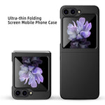 For Samsung Galaxy Z Flip5 5G Ultra-Thin Hard PC Phone Case with Tempered Glass Film Rubberized Protective Cover