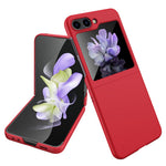 For Samsung Galaxy Z Flip5 5G Ultra-Thin Hard PC Phone Case with Tempered Glass Film Rubberized Protective Cover