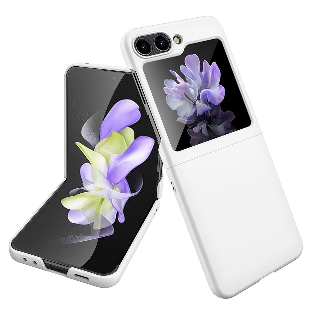 For Samsung Galaxy Z Flip5 5G Ultra-Thin Hard PC Phone Case with Tempered Glass Film Rubberized Protective Cover