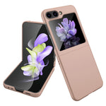 For Samsung Galaxy Z Flip5 5G Ultra-Thin Hard PC Phone Case with Tempered Glass Film Rubberized Protective Cover