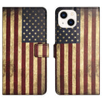 Til iPhone 15 Plus Folio Pung Etui i PU-læder med mønsterprint og standerfunktion