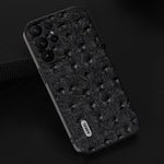 ABEEL Telefoncover med strudsetekstur til Samsung Galaxy S23 Ultra i ægte okselæder+PC+TPU