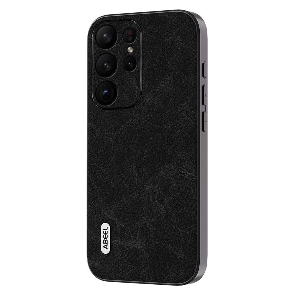 ABEEL Shockproof Cover for Samsung Galaxy S23 Ultra PU Leather+PC+TPU Litchi Texture Phone Case