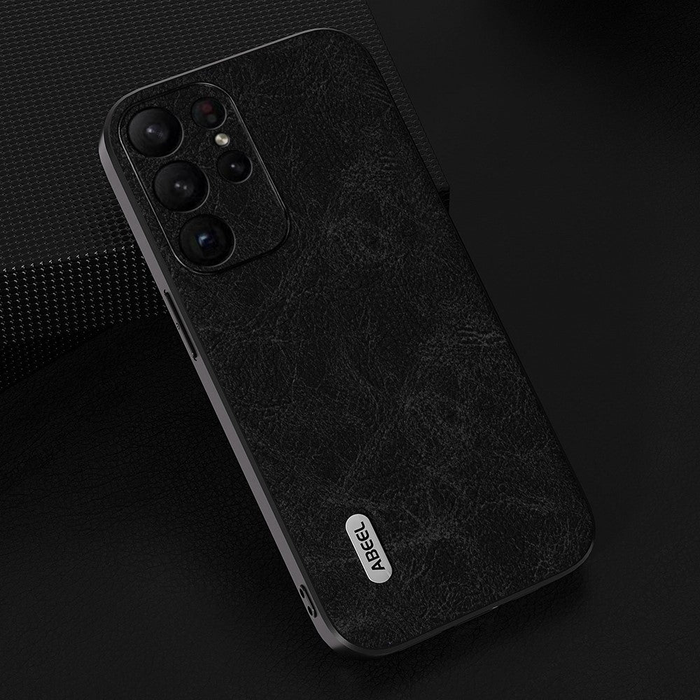 ABEEL Shockproof Cover for Samsung Galaxy S23 Ultra PU Leather+PC+TPU Litchi Texture Phone Case
