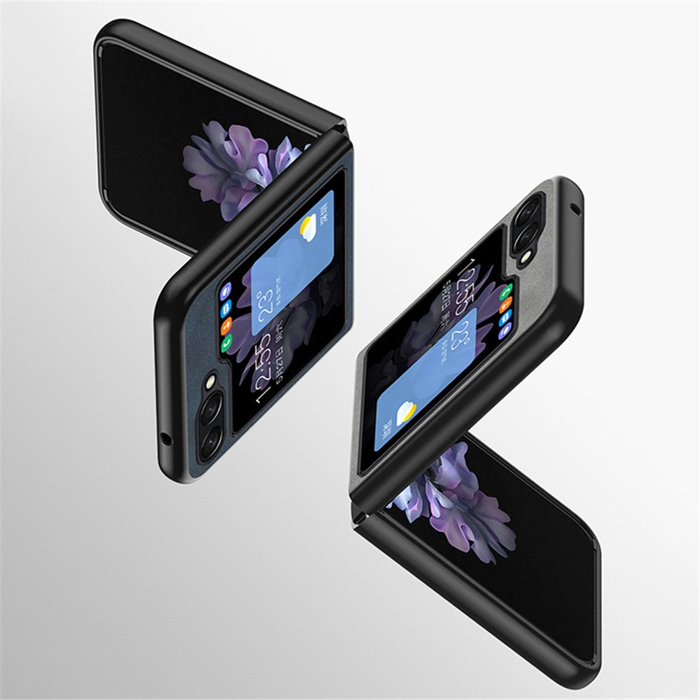 Til Samsung Galaxy Z Flip5 5G Skin-Touch Feeling Mobiltelefoncover Anti-ridse PU Læder+PC Telefoncover