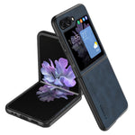 Til Samsung Galaxy Z Flip5 5G Skin-Touch Feeling Mobiltelefoncover Anti-ridse PU Læder+PC Telefoncover