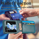 For Samsung Galaxy Z Flip5 5G Wallet Design Phone Case PU Leather+PC Cell Phone Cover
