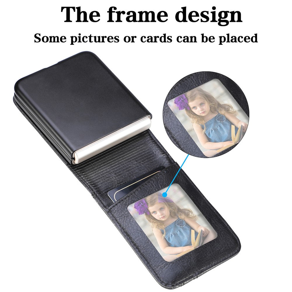 For Samsung Galaxy Z Flip5 5G Wallet Design Phone Case PU Leather+PC Cell Phone Cover