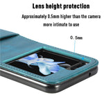 For Samsung Galaxy Z Flip5 5G Wallet Design Phone Case PU Leather+PC Cell Phone Cover