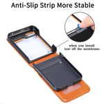For Samsung Galaxy Z Flip5 5G Wallet Design Phone Case PU Leather+PC Cell Phone Cover
