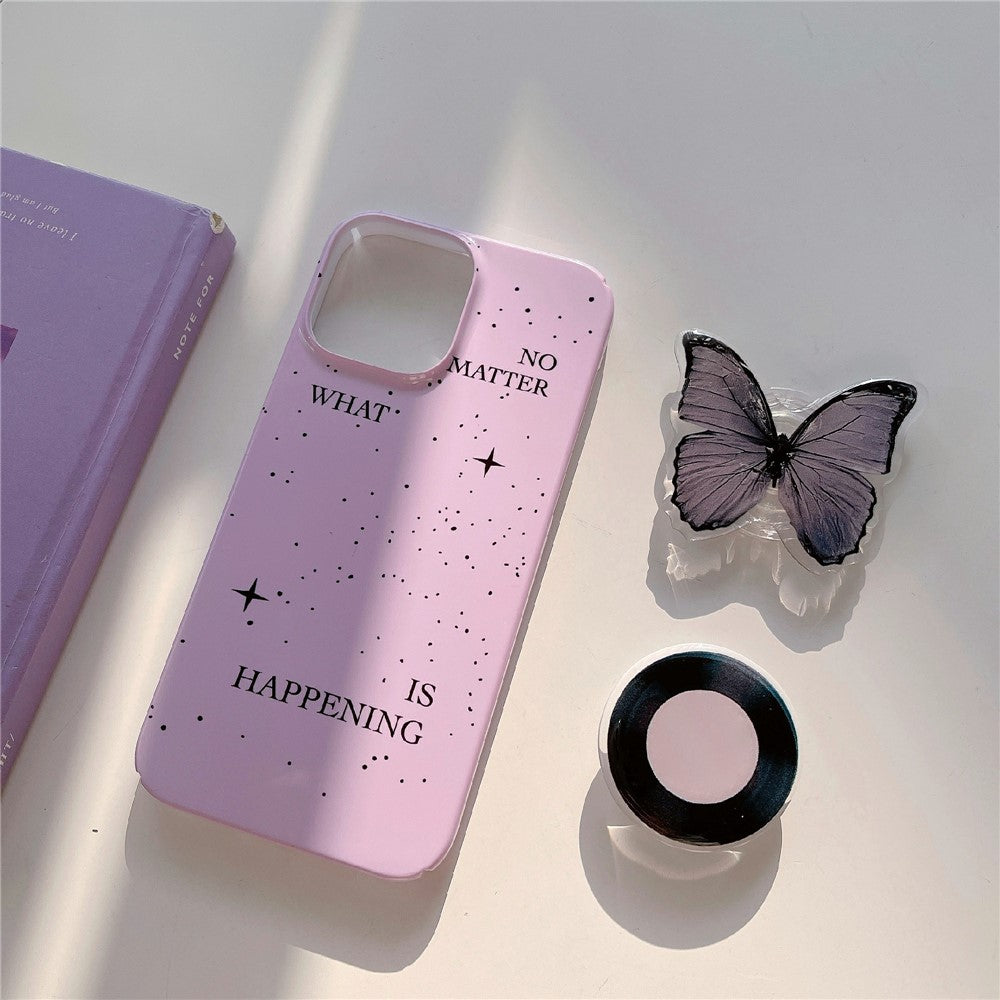 For iPhone 12 Pro Max 6.7 inch Hard PC Phone Case Pattern Printing Protective Glossy Phone Shell