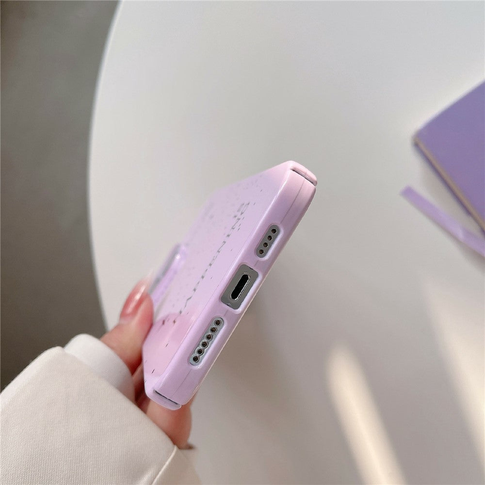For iPhone 12 Pro Max 6.7 inch Hard PC Phone Case Pattern Printing Protective Glossy Phone Shell