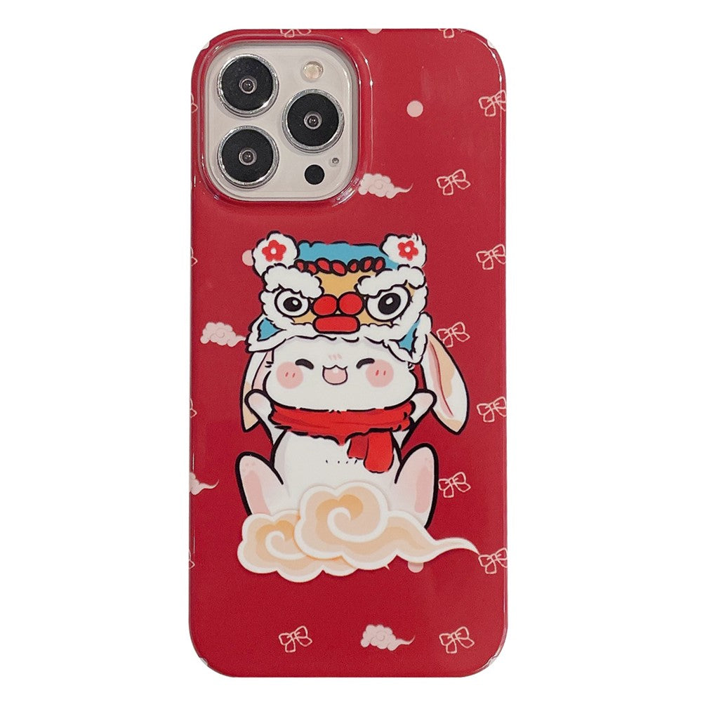 Hard PC Phone Cover for iPhone 12 Pro 6.1 inch Pattern Printing Anti-Drop Glossy Phone Case