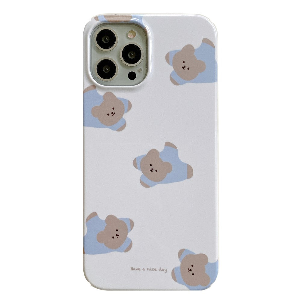 Hard PC Phone Cover for iPhone 12 Pro 6.1 inch Pattern Printing Anti-Drop Glossy Phone Case