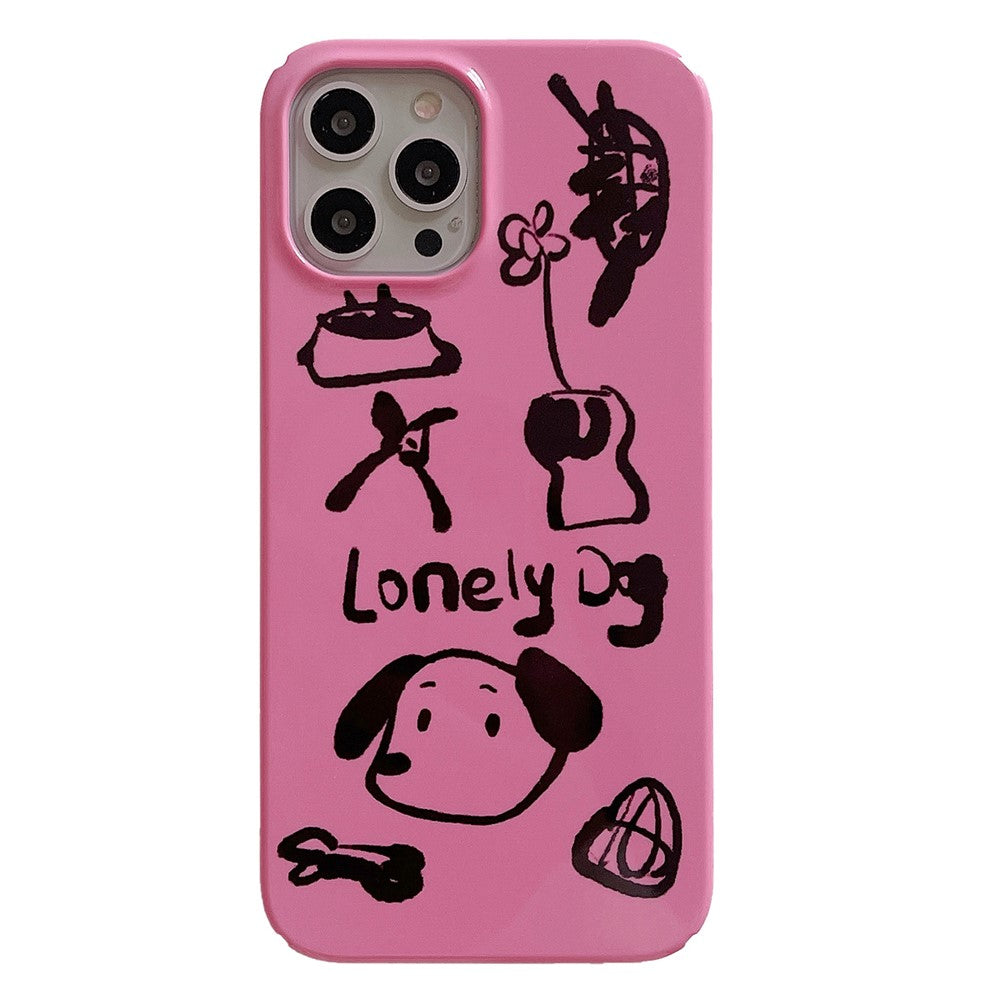 Hard PC Phone Cover for iPhone 12 Pro 6.1 inch Pattern Printing Anti-Drop Glossy Phone Case