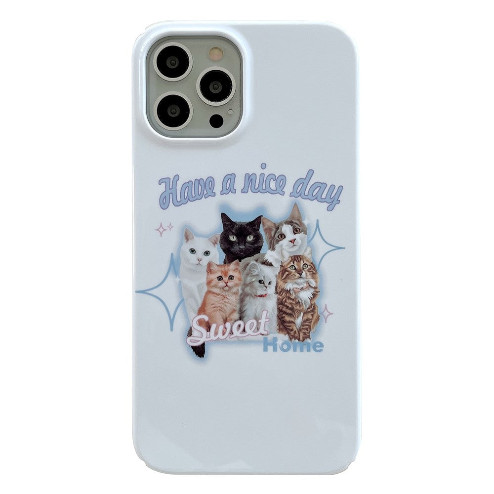 Hard PC Phone Cover for iPhone 12 Pro 6.1 inch Pattern Printing Anti-Drop Glossy Phone Case