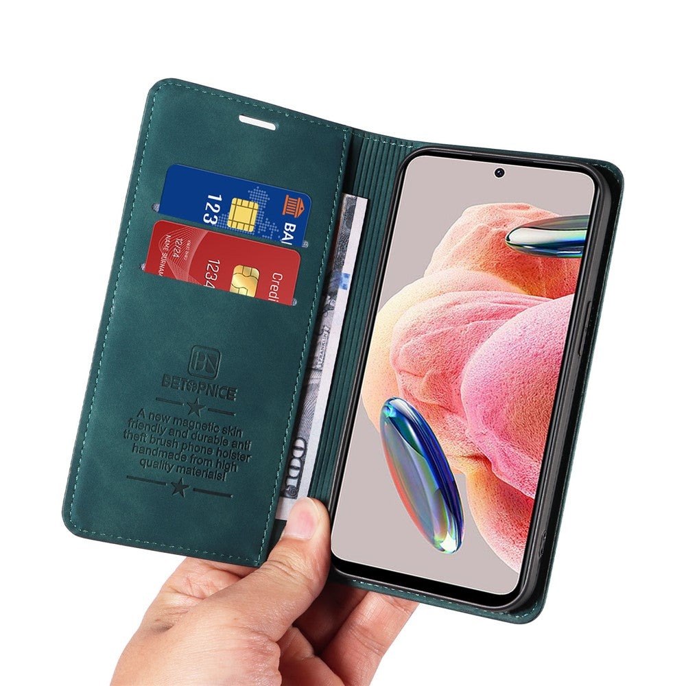 BETOPNICE 003 For Xiaomi Redmi Note 12 4G RFID Blocking Phone Wallet Case Leather Stand Cover