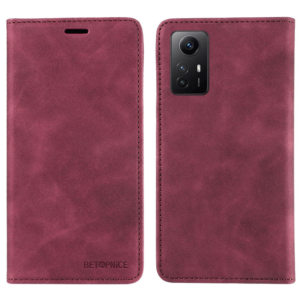 BETOPNICE 003 Stand Cover for Xiaomi Redmi Note 12S 4G RFID Blocking Phone Wallet Leather Case