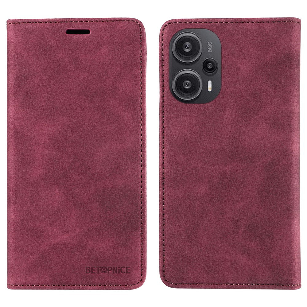BETOPNICE 003 RFID Blocking Shell for Xiaomi Redmi Note 12 Turbo / Poco F5 5G Phone Wallet Case Leather Stand Cover