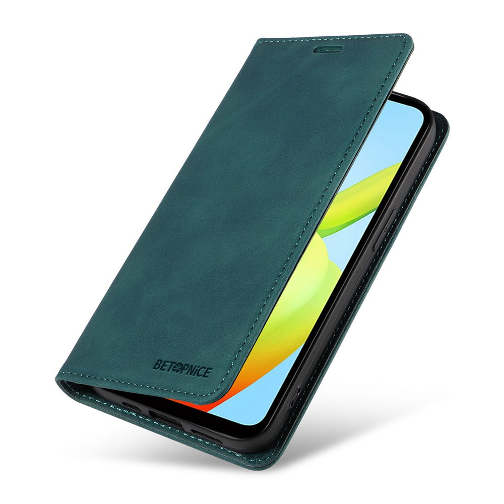 BETOPNICE 003 För Xiaomi Redmi A1+ 4G / A2+ 4G / Poco C50 4G / Poco C51 4G RFID-blockerande mobilplånbok i läder (med fingeravtryckshål)