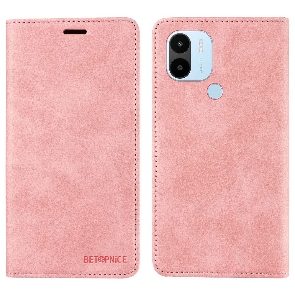 BETOPNICE 003 För Xiaomi Redmi A1+ 4G / A2+ 4G / Poco C50 4G / Poco C51 4G RFID-blockerande mobilplånbok i läder (med fingeravtryckshål)