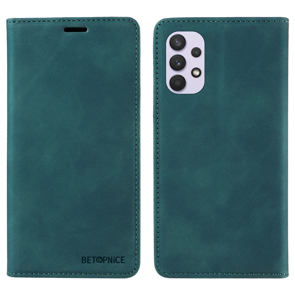 BETOPNICE 003 Pungcover til Samsung Galaxy A32 5G / M32 5G RFID-blokerende Telefon Læder Stand Etui