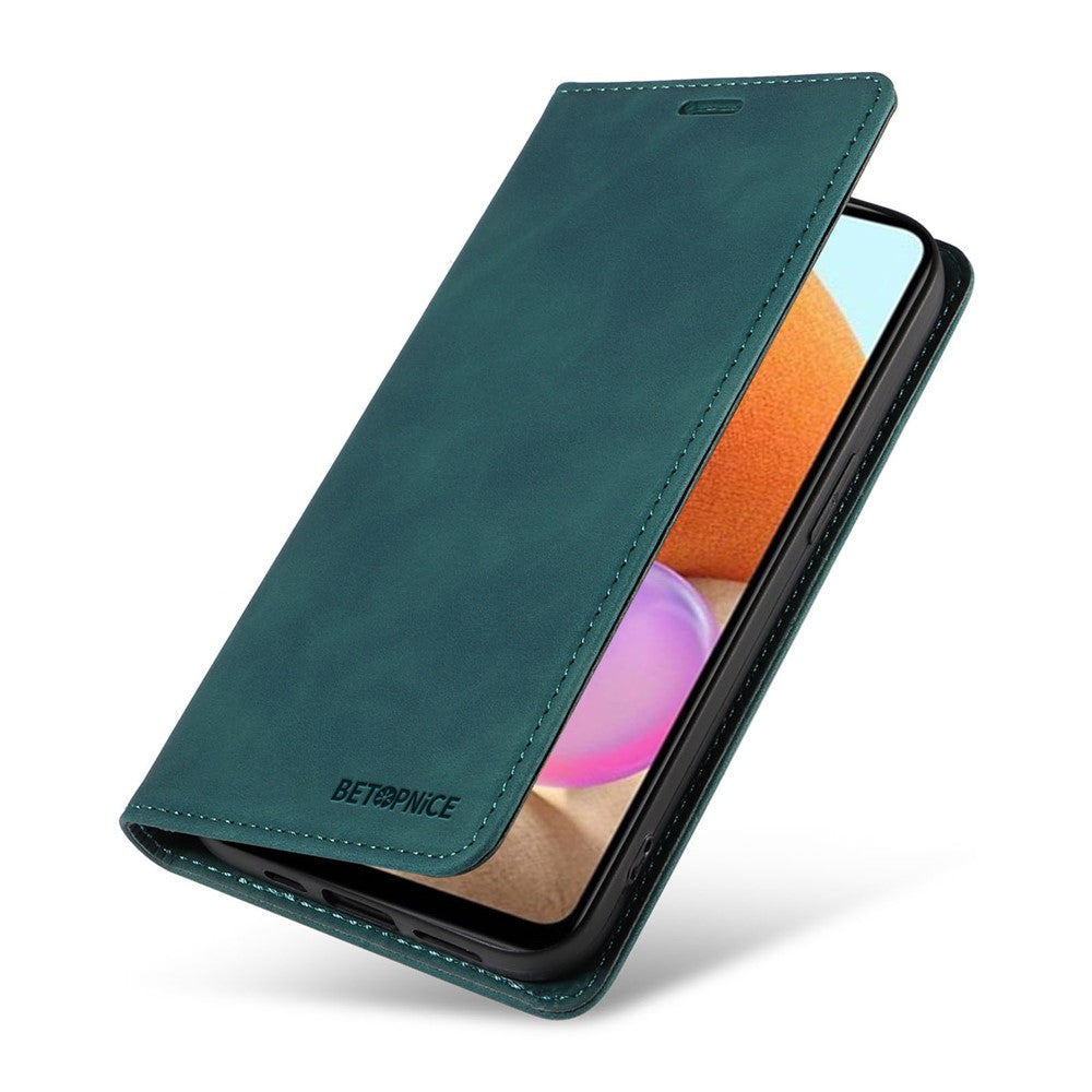 BETOPNICE 003 Phone Cover for Samsung Galaxy A32 4G (EU Version) RFID Blocking Wallet Leather Stand Case