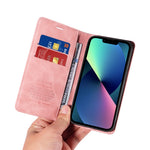 BETOPNICE 003 For iPhone 13 mini 5.4 inch Cell Phone Cover RFID Blocking Wallet Leather Stand Case