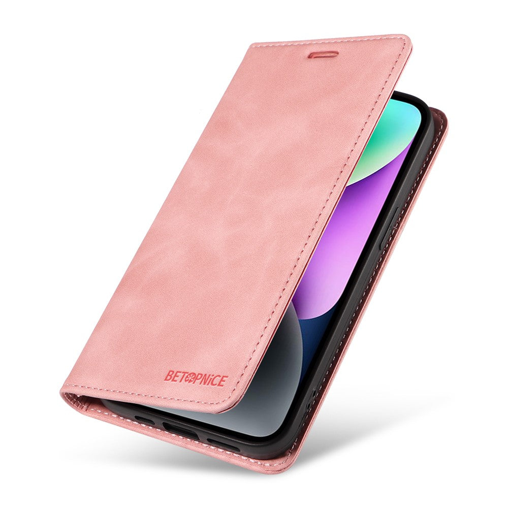 BETOPNICE 003 For iPhone 13 mini 5.4 inch Cell Phone Cover RFID Blocking Wallet Leather Stand Case