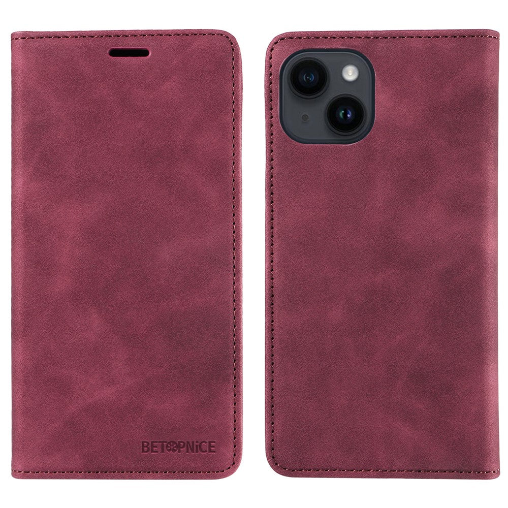BETOPNICE 003 For iPhone 13 mini 5.4 inch Cell Phone Cover RFID Blocking Wallet Leather Stand Case