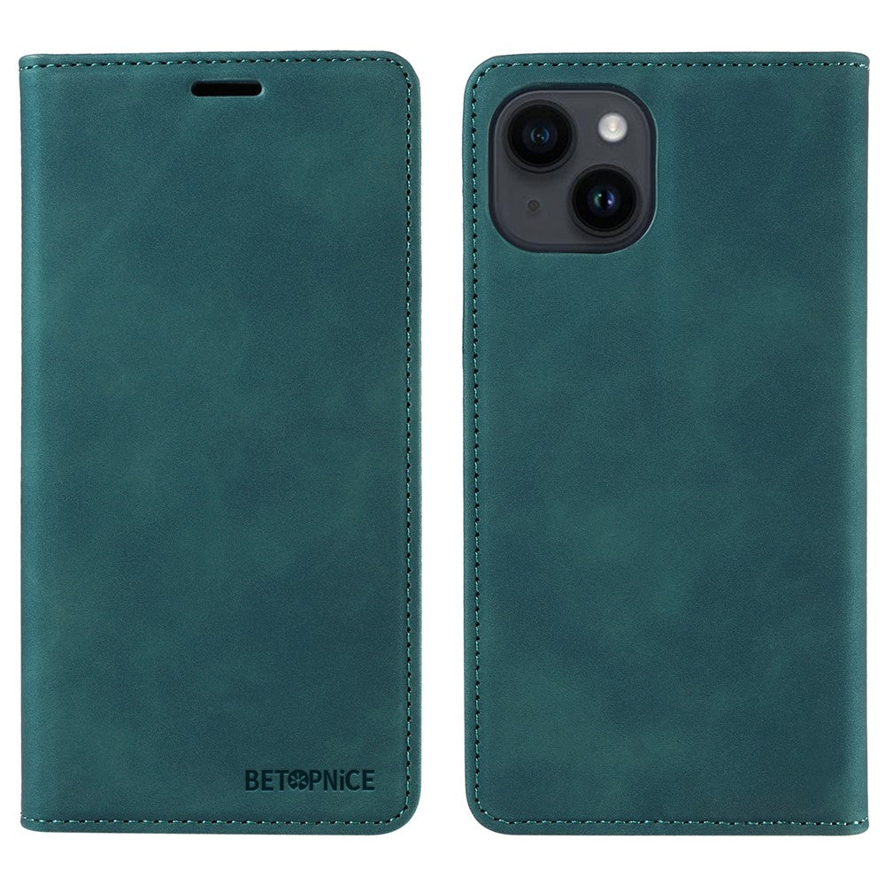 BETOPNICE 003 For iPhone 13 mini 5.4 inch Cell Phone Cover RFID Blocking Wallet Leather Stand Case