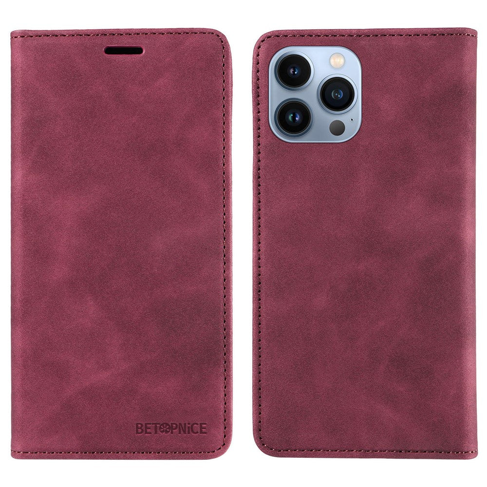 BETOPNICE 003 For iPhone 12 Pro Max 6.7 inch Anti-scratch Phone Cover Wallet Leather Stand RFID Blocking Case