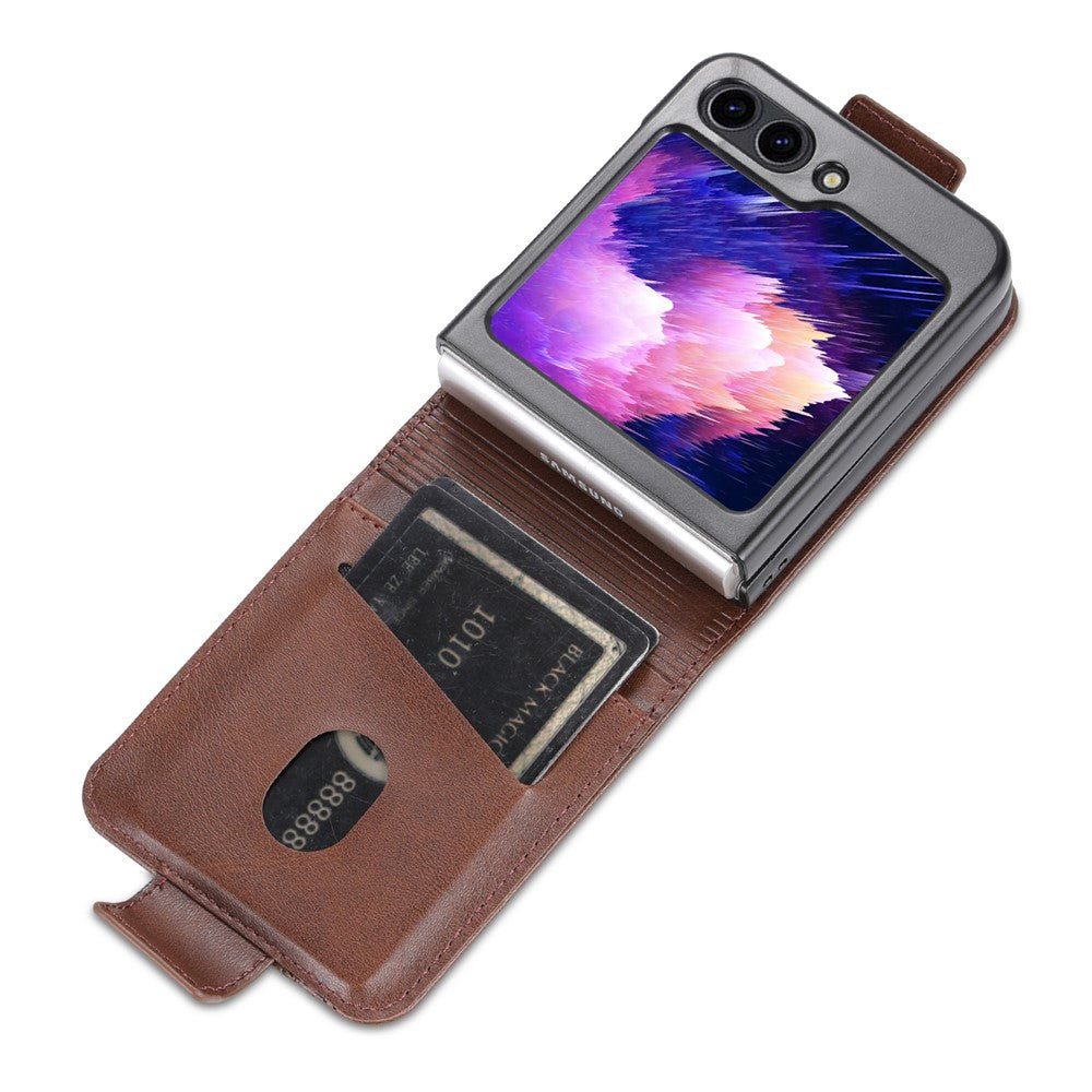 AZNS For Samsung Galaxy Z Flip5 5G Leather Phone Case Card Holder Phone Cover