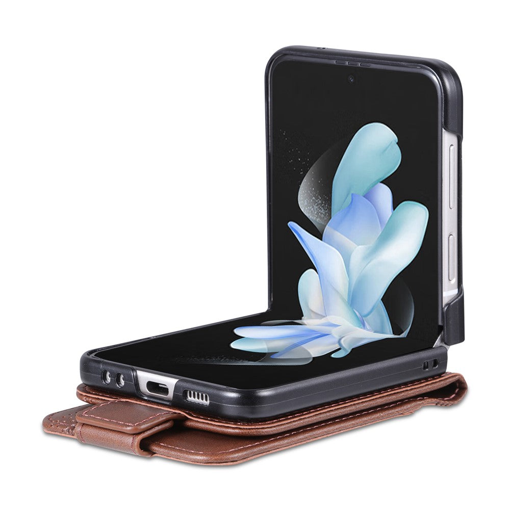 AZNS For Samsung Galaxy Z Flip5 5G Leather Phone Case Card Holder Phone Cover