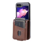 AZNS For Samsung Galaxy Z Flip5 5G Leather Phone Case Card Holder Phone Cover