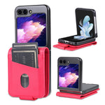 AZNS For Samsung Galaxy Z Flip5 5G Leather Phone Case Card Holder Phone Cover