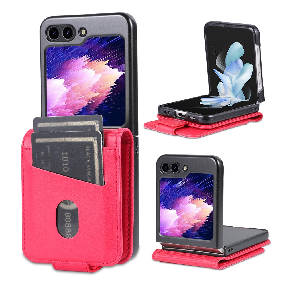 AZNS For Samsung Galaxy Z Flip5 5G Leather Phone Case Card Holder Phone Cover