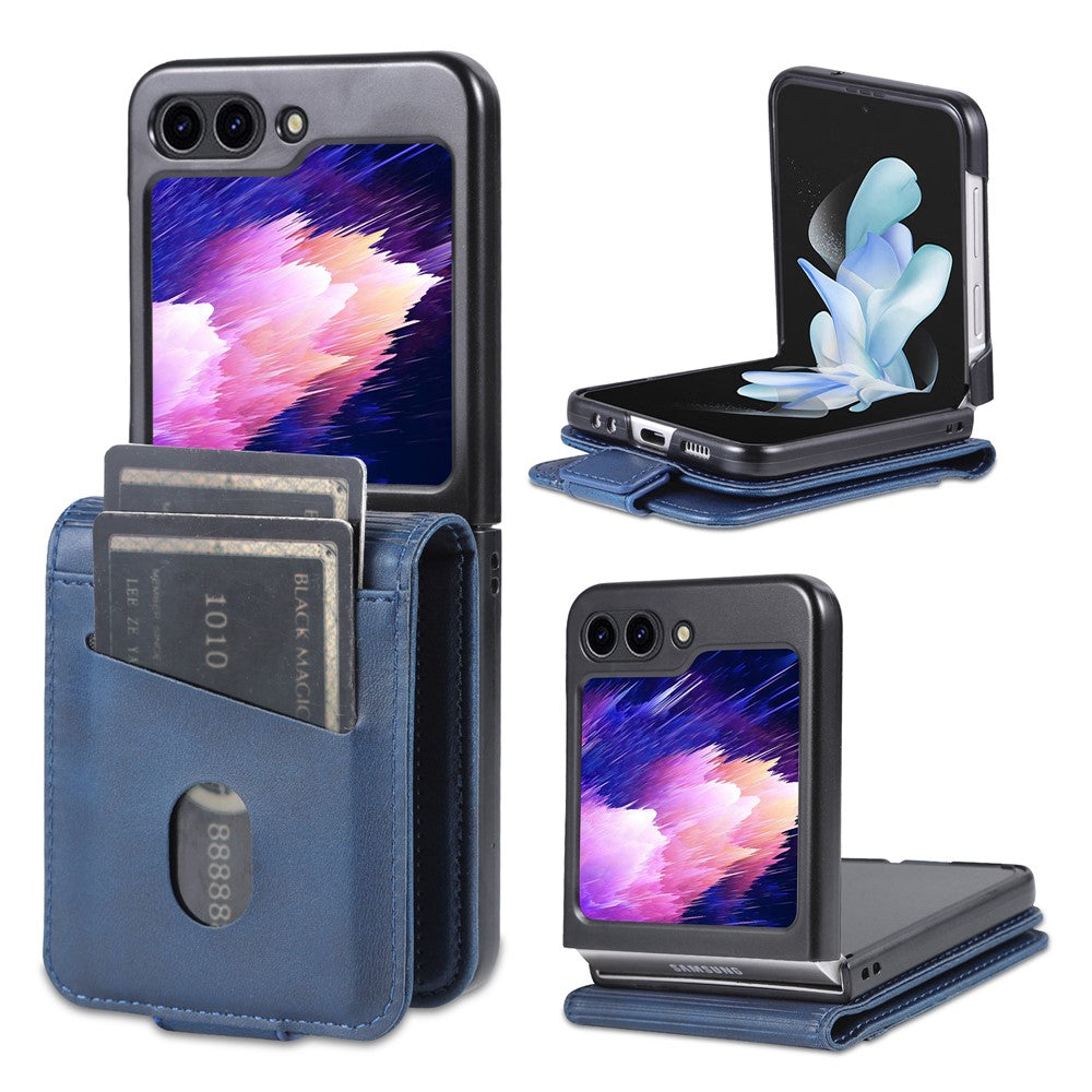 AZNS For Samsung Galaxy Z Flip5 5G Leather Phone Case Card Holder Phone Cover