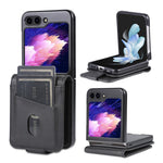 AZNS For Samsung Galaxy Z Flip5 5G Leather Phone Case Card Holder Phone Cover