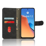 PU Leather Phone Cover for Xiaomi Redmi 12 4G , Cell Phone Case Skin-touch Stand Wallet Shell