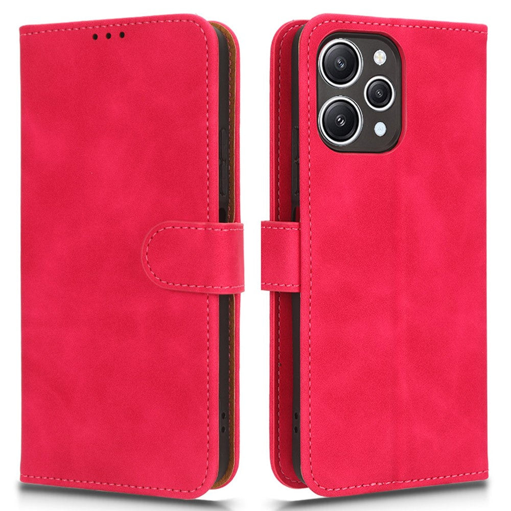 PU Leather Phone Cover for Xiaomi Redmi 12 4G , Cell Phone Case Skin-touch Stand Wallet Shell