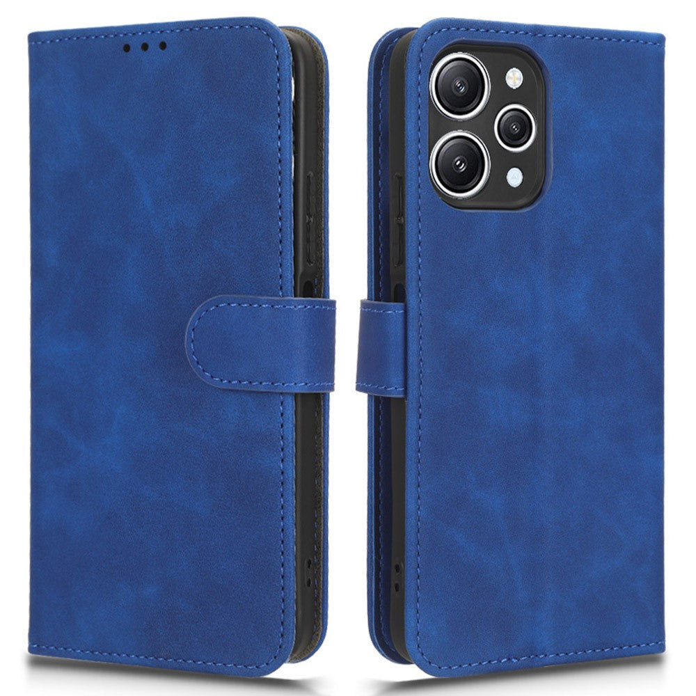 PU Leather Phone Cover for Xiaomi Redmi 12 4G , Cell Phone Case Skin-touch Stand Wallet Shell