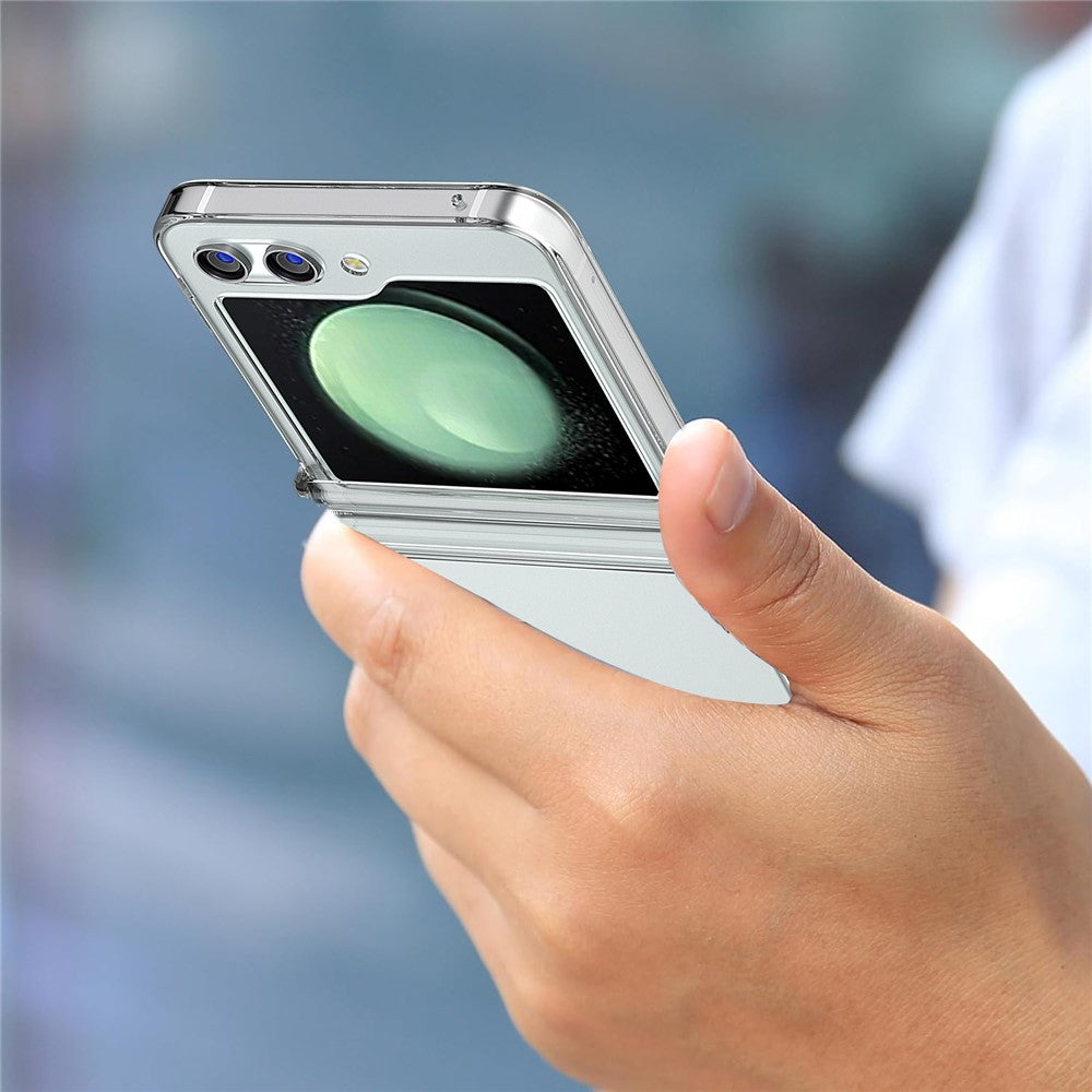 For Samsung Galaxy Z Flip5 5G Crystal Clear Case Hinge Protection Hard PC Shockproof Phone Cover